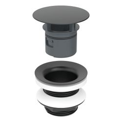 Geberit Ablaufventil mit freiem Auslauf 1 1/4, Länge 8cm, Mattschwarz... GEBERIT-152080141 4025410054210 (Abb. 1)