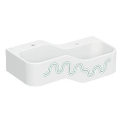 Geberit Bambini Spiel-/Waschlandschaft, 2 Waschplätze, tieferes Becken rechts B 90cm... GEBERIT-502974792 4064746000447 (Abb. 1)