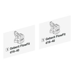 Geberit Set Aufkleber für Geberit FlowFit Pressbacke Typ 1, 2 Stück... GEBERIT-969985001 4025410627902 (Abb. 1)