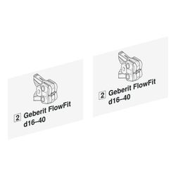 Geberit Set Aufkleber für Geberit FlowFit Pressbacken Typ 2 Außendurchmesser 16/20/2... GEBERIT-969986001 4025410628015 (Abb. 1)