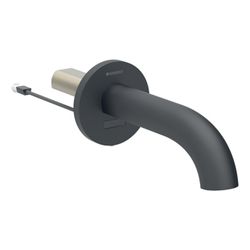 Geberit Piave Waschtischarmatur, Wandmontage Länge 22cm, Mattschwarz, easy-to-clean... GEBERIT-243677141 4025410064585 (Abb. 1)