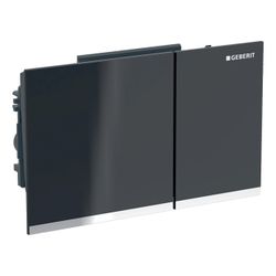 Geberit Omega 60 Drückerplatte, 2-Mengen-Spülung Schwarz, verspiegelt, Hochglanz ver... GEBERIT-243118SJ1 4025416363699 (Abb. 1)