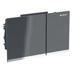 Geberit Omega 60 Drückerplatte, 2-Mengen-Spülung Lava, verspiegelt, Hochglanz verchr... GEBERIT-243118JK1 4025410947031 (Abb. 1)