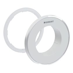 Geberit Typ 10 Rosette für Fernbetätigung Round, UP-Drücker, Mattchrom, easy-to-clea... GEBERIT-242963JQ1 4025410743503 (Abb. 1)