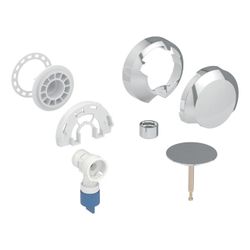 Geberit Fertigbauset für Badewannenablauf d 52mm, mit Zulauf hochglanz verchromt... GEBERIT-245454211 4025410646668 (Abb. 1)