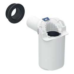 Geberit Tauchrohrgeruchsverschluss für Waschbecken, Raumsparmodell, Abgang horizonta... GEBERIT-151119111 4025410641489 (Abb. 1)