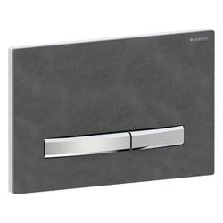 Geberit Drückerplatte Sigma50, 2-Mengen-Spülung, Square, Mustang-Schiefer, Metallfar... GEBERIT-115788JM2 4025416453864 (Abb. 1)
