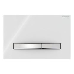 Geberit Sigma 50 Drückerplatte, 2-Mengen-Spülung, Square, Weiß, Metallfarbe verchrom... GEBERIT-115788112 4025416453192 (Abb. 1)
