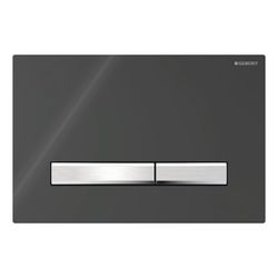 Geberit Sigma 50 Drückerplatte, 2-Mengen-Spülung, Square, Schwarz, Metallfarbe verch... GEBERIT-115788DW2 4025416453307 (Abb. 1)