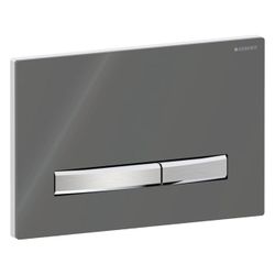 Geberit Drückerplatte Sigma50, 2-Mengen-Spülung, Square, Rauchglas verspiegelt, Meta... GEBERIT-115788SD2 4025416454304 (Abb. 1)