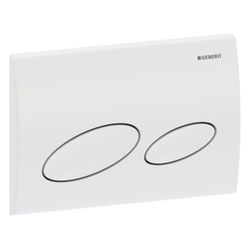 Geberit Betätigungsplatte Kappa20, 2-Mengen-Spülung, Kunststoff, Weiß, 115228111... GEBERIT-115228111 4025416838685 (Abb. 1)