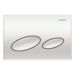 Geberit Kappa 20 Drückerplatte, 2-Mengen-Spülung, Mattverchromt... GEBERIT-115228461 4025416838692 (Abb. 1)