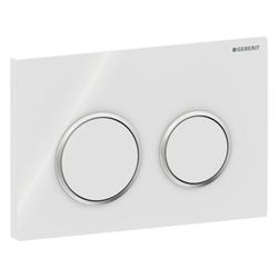 Geberit Drückerplatte Kappa 21, 2-Mengen-Spülung Platte und Tasten, Weiß, Hochglanz ... GEBERIT-115240KJ1 4025416100256 (Abb. 1)