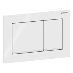 Geberit Betätigungsplatte Omega20, 2-Mengen-Spülung, Kunststoff, Weiß/Chrom... GEBERIT-115080KJ1 4025416301240 (Abb. 1)
