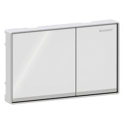 Geberit Betätigungsplatte Omega60, 114x184x25mm, Zinkdruckguss/Glas, Weiß/Verspiegel... GEBERIT-115081SI1 4025416301349 (Abb. 1)