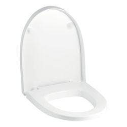 Geberit WC-Sitz Flow mit Absenkautomatik, Befestigung von oben, Weiß/glänzend... GEBERIT-575950000 4022009265040 (Abb. 1)