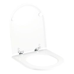 Geberit Courreges WC-Sitz ohne Absenkautomatik, Befestigung vorne, Weiß/glänzend... GEBERIT-572700000 4022009160314 (Abb. 1)