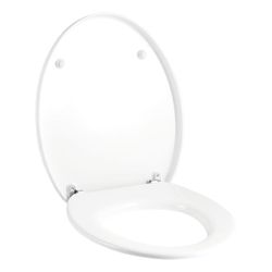 Geberit Cleo WC-Sitz ohne Absenkautomatik, Befestigung von oben, Weiß/glänzend... GEBERIT-573660000 4022009294941 (Abb. 1)