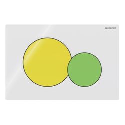 Geberit Sigma 01 Drückerplatte, 2-Mengen-Spülung Weiß, gelb, grün... GEBERIT-115770LA5 4025416854722 (Abb. 1)
