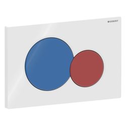Geberit Drückerplatte Sigma01 rund, 2-Mengen-Spülung, für WC Bambini, Weiß/Ultramari... GEBERIT-115770LB5 4025416854791 (Abb. 1)