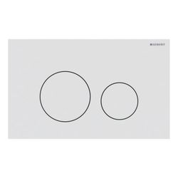 Geberit Sigma40 Betätigungsplatte, rund, 2-Mengen-Spülung Platte, Taste Weiß matt, E... GEBERIT-115628JT1 4064746006708 (Abb. 1)