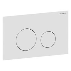 Geberit Sigma40 Betätigungsplatte, rund, 2-Mengen-Spülung Platte, Taste Weiß matt, E... GEBERIT-115628JT1 4064746006708 (Abb. 1)