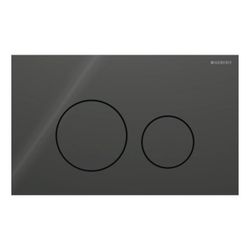 Geberit Sigma40 Betätigungsplatte, rund, 2-Mengen-Spülung Platte, Taste Schwarz, Gla... GEBERIT-115628SJ1 4064746006821 (Abb. 1)