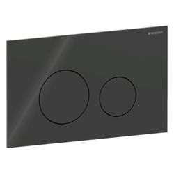 Geberit Sigma40 Betätigungsplatte, rund, 2-Mengen-Spülung Platte, Taste Schwarz, Gla... GEBERIT-115628SJ1 4064746006821 (Abb. 1)
