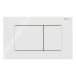 Geberit Sigma40 Betätigungsplatte, eckig, 2-Mengen-Spülung Platte, Taste Weiß, Glas ... GEBERIT-115629SI1 4064746007002 (Abb. 1)