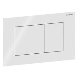 Geberit Sigma40 Betätigungsplatte, eckig, 2-Mengen-Spülung Platte, Taste Weiß, Glas ... GEBERIT-115629SI1 4064746007002 (Abb. 1)