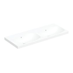 Geberit Acanto Doppelwaschtisch, Breite 120cm, Tiefe 48,2cm, ohne Hahnloch, Überlauf... GEBERIT-500628012 4022009352900 (Abb. 1)