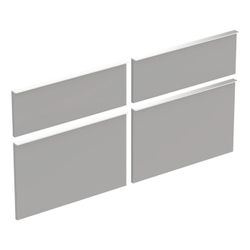 Geberit Set Schubladenfronten für iCon Unterschrank für Doppelwaschtisch, Platin, Br... GEBERIT-598857000 4022009319347 (Abb. 1)