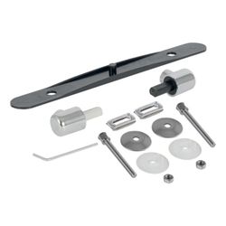 Geberit Set Scharniere für WC-Sitz Absenkautomatik, 2 Stück... GEBERIT-598159000 4022009337228 (Abb. 1)