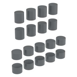 Geberit Dämpfkappen für Fertigbauset, Edelstahl, 242205001... GEBERIT-242205001 4025416726951 (Abb. 1)