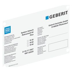 Geberit Wandschild für Schachtschott Typ Quattro, 242488001... GEBERIT-242488001 4025416101017 (Abb. 1)