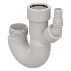 Geberit Doppelkammergeruchsverschluss mit Winkelschlauchtülle Außendurchmesser 40mm ... GEBERIT-242102061 4025416861430 (Abb. 1)