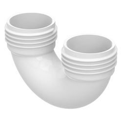 Geberit Gewindebogen, 40mm, 180 Grad, 8cm, 5,8cm, Alpinweiß, 242098111... GEBERIT-242098111 4025416861362 (Abb. 1)
