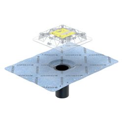 Geberit Flansch für Bodenablauf, mit Bauschutzdeckel, 243552001... GEBERIT-243552001 4025416544036 (Abb. 1)