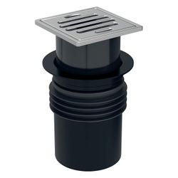 Geberit Bodenablauf Varino, 1,1l/s, 10x10cm, PP, Edelstahl 304, 388060001... GEBERIT-388060001 4064746094064 (Abb. 1)