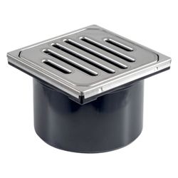 Geberit Aufsatz mit Rostträger und Schlitzrost für Varino Bodenablauf, 13x13cm, 2433... GEBERIT-243372001 4025416581628 (Abb. 1)