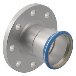 Geberit Mapress Edelstahl Flansch PN 10/16, mit Pressmuffe, Gas, D 108mm, DN 100... GEBERIT-34211 4024723342113 (Abb. 1)