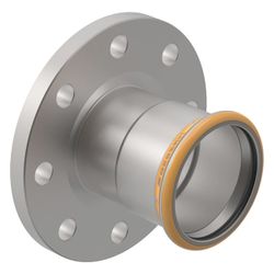 Geberit Mapress Therm Flansch PN 10/16 mit Pressmuffe 108mm, DN 100, 43741... GEBERIT-43741 4025410097248 (Abb. 1)