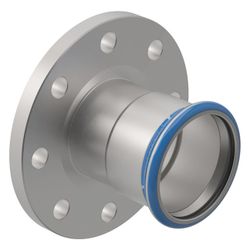 Geberit Mapress Edelstahl Flansch PN 10/16, mit Pressmuffe D 108mm, DN 100... GEBERIT-33741 4024723337416 (Abb. 1)