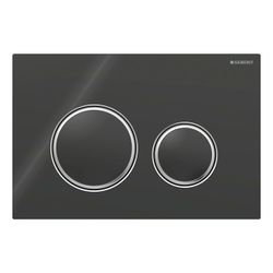 Geberit Sigma 50 (ex Sigma 21) Drückerplatte mit 2-Mengen-Spülung, Schwarz, Metallfa... GEBERIT-115884SJ1 4025416793403 (Abb. 1)