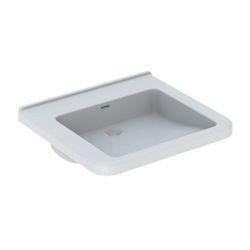 Geberit Renova Comfort Square Waschtisch barrierefrei 60x55cm, ohne Hahnloch, mit Üb... GEBERIT-128663000 4022009320183 (Abb. 1)