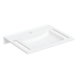 Geberit Publica Waschtisch eckiges Design, Ausschnitten, barrierefrei, B 70cm T 55cm... GEBERIT-402170016 4022009330014 (Abb. 1)