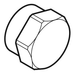 Geberit Kappe mit Innengewinde CW617N, Rp 3/4″... GEBERIT-612481001 4025416045113 (Abb. 1)