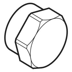 Geberit Kappe mit Innengewinde, Rp 1", 2,4cm, 38mm, Messing, 613481001... GEBERIT-613481001 4025416045458 (Abb. 1)