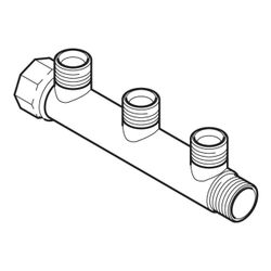 Geberit Verteiler mit Gewindeanschluss, Verteilerabgang für Eurokonus, CW617N, R 1",... GEBERIT-613423001 4025416802785 (Abb. 1)