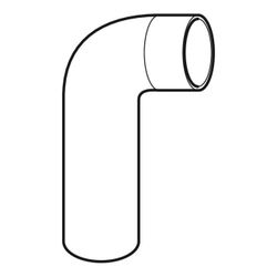 Geberit PE Bogen mit langem Schenkel 88,5 Grad, Außendurchmesser 56mm... GEBERIT-363051161 4025416152781 (Abb. 1)
